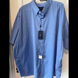 NEW-Ralph Lauren short sleeve shirt-Light Blue